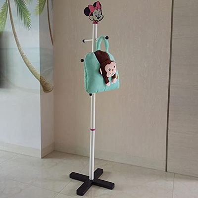 ARZARF Entryway Coat Rack 138cm 6 Hooks Children Cloth Coat Racks, Floor Standing Hall Furniture, Simple Wooden Clothes Shlef, Bedroom Living Room Stands Free Standing Coat Rack (Color : 1)