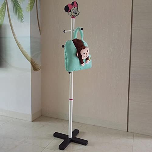 ARZARF Entryway Coat Rack 138cm 6 Hooks Children Cloth Coat Racks, Floor Standing Hall Furniture, Simple Wooden Clothes Shlef, Bedroom Living Room Stands Free Standing Coat Rack (Color : 1)