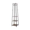 ARZARF Entryway Coat Rack Coat Rack Coat Stand with 3 Shelves Hall Trees Free Standing with Hooks for Scarves, Bags and Umbrellas Steel Frame Free Standing Coat Rack view 1