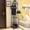 ARZARF Entryway Coat Rack Coat Rack Coat Stand with 3 Shelves Hall Trees Free Standing with Hooks for Scarves, Bags and Umbrellas Steel Frame Free Standing Coat Rack view 4