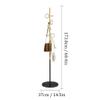 ARZARF Entryway Coat Rack Floor-Standing Metal Coat Rack Modern Single Pole Vertical Coat Shelf Bedroom Living Room Corridor Corner Hanger Marble Base Free Standing Coat Rack view 2
