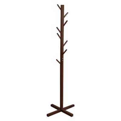ARZARF Entryway Coat Rack Assembled Wood Hangers Hat Coat Display Floor Standing 8 Hooks Clothes Hanger Bedroom Clothing Organizer Free Standing Coat Rack (Color : 1)