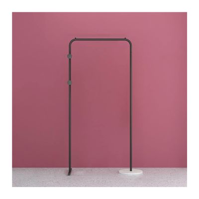 ARZARF Entryway Coat Rack Floor Coat Rack Wrought Iron Bedroom Hallway Hanger Home Dressing Room Floor Coat Racks Simple Hotel Living Room Clothes Rack Free Standing Coat Rack (Color : Black 100cm)