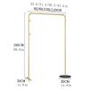 ARZARF Entryway Coat Rack Floor Coat Rack Wrought Iron Bedroom Hallway Hanger Home Dressing Room Floor Coat Racks Simple Hotel Living Room Clothes Rack Free Standing Coat Rack (Color : Black 100cm) view 2