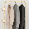 ARZARF Entryway Coat Rack Floor Coat Rack Wrought Iron Bedroom Hallway Hanger Home Dressing Room Floor Coat Racks Simple Hotel Living Room Clothes Rack Free Standing Coat Rack (Color : Black 100cm) view 4