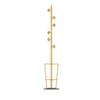 Entryway Coat Rack Floor-standing Metal Coat Shelf Bedroom Corner Hanger Hallway Living Room Vertical Coat Rack Marble Base, Used for Storage Rack Jackets Bags Umbrellas Free Standing Coat Rack ( Colo view 1