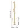 Entryway Coat Rack Floor-standing Metal Coat Shelf Bedroom Corner Hanger Hallway Living Room Vertical Coat Rack Marble Base, Used for Storage Rack Jackets Bags Umbrellas Free Standing Coat Rack ( Colo view 2