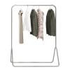 ARALEL Garment Rack Nordic Modern Clothing Rack Heavy Duty Metal Clothes Rail Commercial Grade Retail Display Racks Single Rail Coat Rack for Bedroom Living Room, Silver(Size:120x40x150CM) view 1