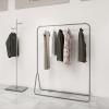 ARALEL Garment Rack Nordic Modern Clothing Rack Heavy Duty Metal Clothes Rail Commercial Grade Retail Display Racks Single Rail Coat Rack for Bedroom Living Room, Silver(Size:120x40x150CM) view 3
