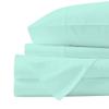Velosso 4 Piece 100% Egyptian Cotton Sheet Set 1000 Thread Count 18 Inches Deep Pocket Sheet Set - Aqua Blue Solid, King view 2