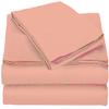 Velosso 4 Piece 100% Egyptian Cotton Sheet Set 1000 Thread Count 18 Inches Deep Pocket Sheet Set - Peach Solid, Olympic Queen view 1