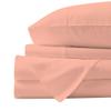 Velosso 4 Piece 100% Egyptian Cotton Sheet Set 1000 Thread Count 18 Inches Deep Pocket Sheet Set - Peach Solid, Olympic Queen view 2