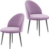 IBOWZ Dining Chair Set of 2 Velvet Dining Chair,433976cm Metal Legs Makeup Chairs Accent Bedroom Balcony Leisure Chairs Kitchen Chairs (Color : Yellow,Size : Black feet) view 1