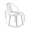 IBOWZ Dining Chair Set of 2 Velvet Dining Chair,433976cm Metal Legs Makeup Chairs Accent Bedroom Balcony Leisure Chairs Kitchen Chairs (Color : Yellow,Size : Black feet) view 3