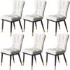 IBOWZ Dining Chair Kitchen Dining Room Furniture Chairs PU Leather Dining Chair Set of 6 High Back Soft Seat Soft Padded Seat Kitchen Chair with Metal Chair Legs for Living Room Bedroom Kitchen view 1