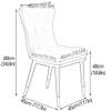 IBOWZ Dining Chair Kitchen Dining Room Furniture Chairs PU Leather Dining Chair Set of 6 High Back Soft Seat Soft Padded Seat Kitchen Chair with Metal Chair Legs for Living Room Bedroom Kitchen view 3