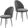 IBOWZ Dining Chair Set of 2 Velvet Dining Chair,433976cm Metal Legs Makeup Chairs Accent Bedroom Balcony Leisure Chairs Kitchen Chairs (Color : Yellow,Size : Black feet) view 1