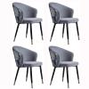 Dining Chair Kitchen Dining Room Furniture Chairs Dining Chair Set Of 4 Living Room Chair with Metal Legs Velvet Seat and Backrests Modern Household Makeup Chair Bedroom Dressing Chair (Color : D) view 4