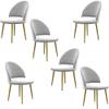 IBOWZ Dining Chair Set of 6 Velvet Dining Chair Metal Legs Makeup Chairs Accent Balcony Leisure Side Chairs 433976cm (Color : Pink) view 1