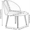 IBOWZ Dining Chair Set of 6 Velvet Dining Chair Metal Legs Makeup Chairs Accent Balcony Leisure Side Chairs 433976cm (Color : Pink) view 3