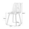 IBOWZ Dining Chair Armless Dining Chairs Set of 2,Faux Leather Accent Chair,Living Room Chairs with Black Metal Legs,Side Chair for Dining Room Kitchen Vanity Patio view 3