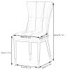 Dining Chair Kitchen Dining Room Furniture Chairs Dining Chairs Set Of 6 Matte PU Leather Kitchen Side Chairs Mid Century Modern Metal Leg Living Room Chairs for Kitchen Dining Bedroom Living Roo view 4