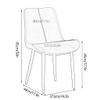 IBOWZ Dining Chair Kitchen Dining Room Furniture Chairs Modern PU Leather Dining Chair Set of 4 with Backrest Soft Padded Seat for Living Room Bedroom Kitchen (Color : Blue) view 2