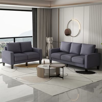 LKTART 2+3 Classic Modern Sofa Solid Wood Legs Sofa Couch with Removable Storage Box for Living Room