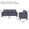 LKTART 2+3 Classic Modern Sofa Solid Wood Legs Sofa Couch with Removable Storage Box for Living Room view 2