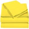 4 Piece 100% Egyptian Cotton Sheet Set 1000 Thread Count 18 Inches Deep Pocket Sheet Set - Yellow Solid, Twin view 1