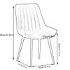 Dining Chair Kitchen Dining Room Furniture Chairs Kitchen Dining Chairs Set Of 6 Modern Mid Century Living Room Side Chairs with Metal Legs with PU Cushion Seat Back (Color : Yellow,Size : Black feet view 3