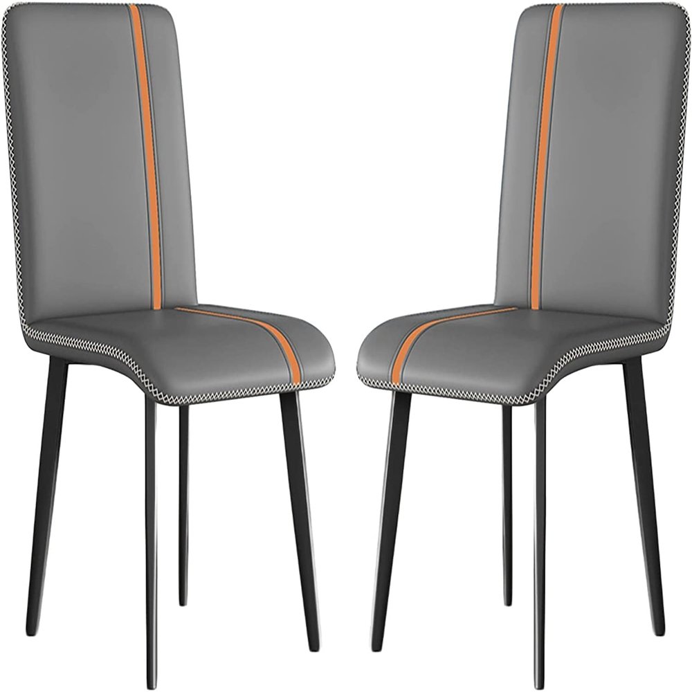 IBOWZ Dining Chair PU Leather Dining Chairs Set of 2,Kitchen Chairs Armless Side Chairs for Dining Room Living Room Bedroom
