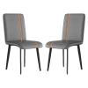 IBOWZ Dining Chair PU Leather Dining Chairs Set of 2,Kitchen Chairs Armless Side Chairs for Dining Room Living Room Bedroom view 3