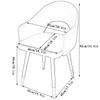 Dining Chair Kitchen Dining Room Furniture Chairs Dining Chairs Set Of 4,Water Proof Leather Kitchen Chairs with Carbon Steel Legs,Modern High Back Padded Soft Seat Living Room Armchairs (Color : Bla view 3