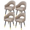 Dining Chair Kitchen Dining Room Furniture Chairs Dining Chairs Set Of 4,Water Proof Leather Kitchen Chairs with Carbon Steel Legs,Modern High Back Padded Soft Seat Living Room Armchairs (Color : Bla view 4