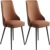 IBOWZ Dining Chair Kitchen Dining Room Furniture Chairs Kitchen Dining Chairs Set of 2 Water Proof PU Leather Side Chair with Metal Legs Kitchen Living Room Lounge Counter Chairs view 1