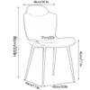 Dining Chair Kitchen Dining Room Furniture Chairs Modern Dining Chair Set Of 6 PU Leather Water Proof Soft Padded Seat Black Carbon Steel Legs For Living Room Bedroom Kitchen (Color : Blue+coffee) view 2