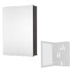 SPXMQSS Bathroom Cabinets with Mirror, Bathroom Mirror Cabinet Single Door Toilet Storage Bathroom Wall Cabinet with Mirror Small Apartment Space Aluminum Alloy Bathroom Locker Black,B1-40 * 60CM view 1