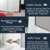 SPXMQSS Bathroom Cabinets with Mirror, Bathroom Mirror Cabinet Single Door Toilet Storage Bathroom Wall Cabinet with Mirror Small Apartment Space Aluminum Alloy Bathroom Locker Black,B1-40 * 60CM view 4