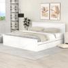 Hlcodca Stylish King Size Platform Bed with 4 Storage Drawers,Solid Wood Frame Platform Bed with Support Legs,for Kid Teens Adults Bedroom Furniture (White#B) view 4