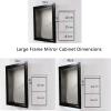 SPXMQSS Bathroom Cabinets with Mirror, Bathroom Mirror Cabinet Single Door Toilet Storage Bathroom Wall Cabinet with Mirror Small Apartment Space Aluminum Alloy Bathroom Locker White,A-50 * 60CM view 2