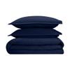 800 Thread-Count 100% Egyptian Cotton 3 Piece Duvet Cover and Pillow Shams, Premium Hotel Comforter Quilt Cover Sateen Weave with Zipper Closure, Corner-Ties - Full, Navy Blue view 2