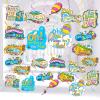 Oh The Places You'll Go Decorations Graduation Decorations Oh The Places You'll Go Hanging Swirl Decorations Baby Shower Decorations Kindergarten Graduation Decorations view 1