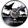 12 Inch Round Wall Clock Aircraft Vinyl Record Clock US Plane Army Jet Art Military Air Force Home Decor Clock Aviation Gift view 1
