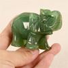 HXSCOO Handmade Carved Tangling Jade Elephant Gemstone Natural Crystal Figurine Good Luck Ornaments (Color : White Turquoise) view 2
