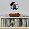 12 Inch Vinyl Record Wall Clock Cat Capturing Fish Fishbowl Wall Clock Made of Real Vinyl Record Vivid Vinyl LP Record Wall Clock Laser Cut Handicraft Art Decor view 3