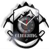 12 Inch Round Wall Clock Mountain Climbing Logo Wall Clock Hiking Trail Ice Axe Extreme Sport Equipment Vinyl Record Wall Clock Gift view 1