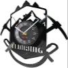12 Inch Round Wall Clock Mountain Climbing Logo Wall Clock Hiking Trail Ice Axe Extreme Sport Equipment Vinyl Record Wall Clock Gift view 2