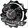 12In Wall Clock Silent Non-Ticking Gymnastics Tumbling Wall Clock Gym Wall Art Girls Gymnastics Vinyl Record Clock Fitness Workout Gymnast Decorative Clock Watch view 2