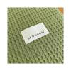 TEVTEV Luxury Fitted Sheet Soft Comfortable Waffle 100% Cotton 11.81" Deep Pocket Bottom Bed Sheets Mattress Cover Queen/King Super King 1 Piece (Color : Green A, Size : 150x200x30cm+48x74cmx2) view 1